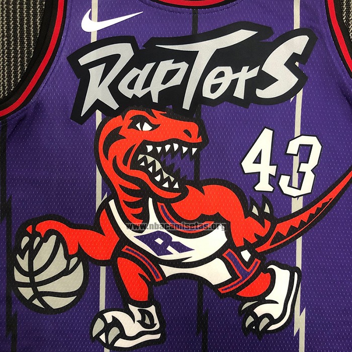Camiseta Toronto Raptors Pascal Siakam NO 43 Classic Edition Violeta